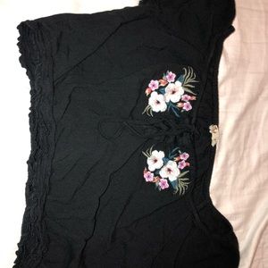 Off the shoulder black top!